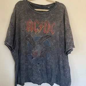 AC/DC Distressed Graphic T-Shirt